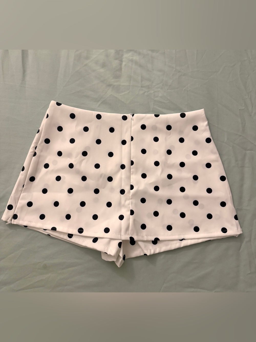 Polka Dot High-Waist Women’s Shorts - Black on White